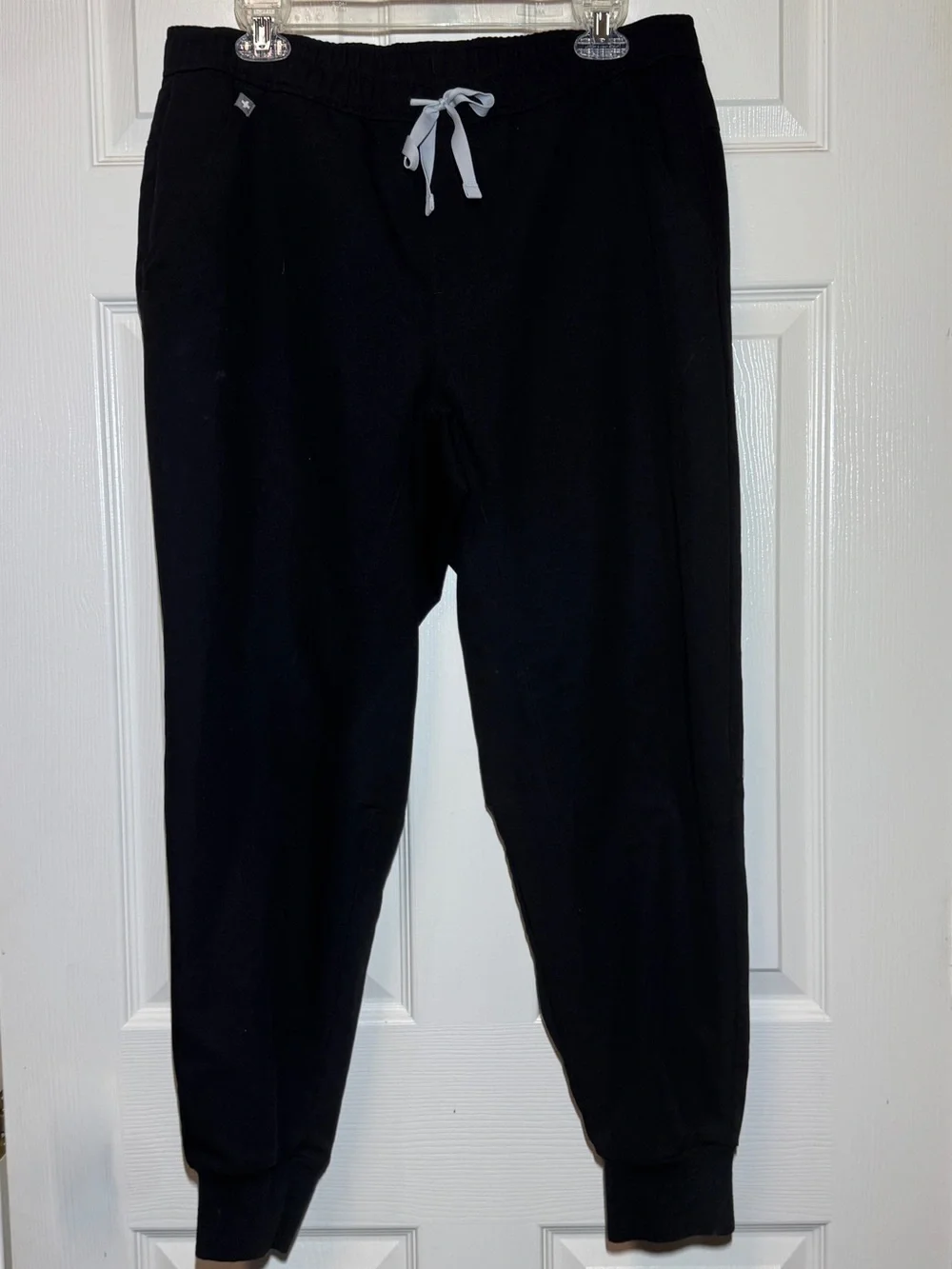 Figs Black Men's Technical Collection Jogger with Gray Drawstring L